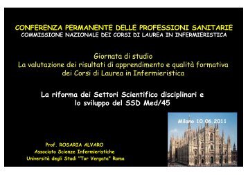 La riforma dei Settori Scientifico disciplinari e lo sviluppo del SSD ...