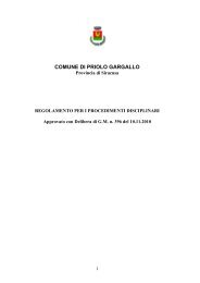 Regolamento Procedimenti Disciplinari - Comune di Priolo Gargallo