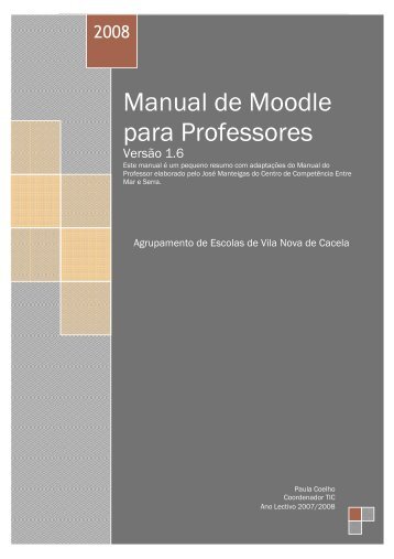 Manual de Moodle Professores - Moodle - Educom