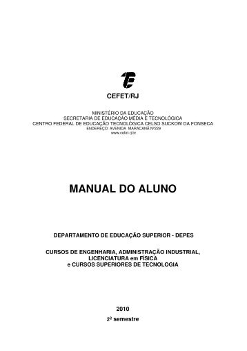 MANUAL DO ALUNO - Cefet-RJ