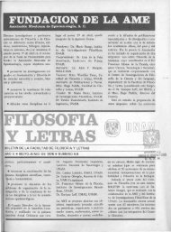 FUNDACION DE LA AME - Repositorio de la Facultad de Filosofía y ...