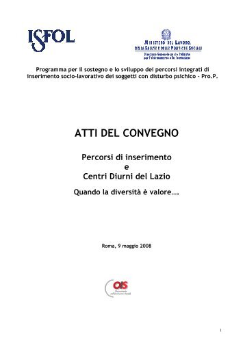 Consulta gli atti del convegno - Isfol