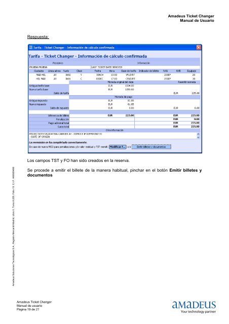 AMADEUS TICKET CHANGER (ATC)