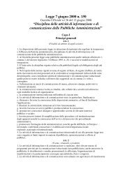 Legge 150/2000 che disciplina le attività di - Comune di Bastia Umbra