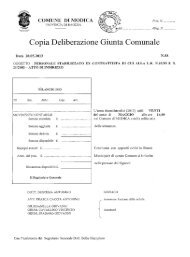 Copia Deliberazione Giunta Comunale - Comune di Modica