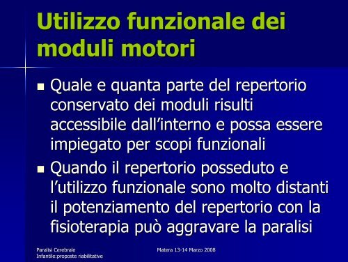 Valutazione del disturbo motorio della Paralisi Cerebrale Infantile