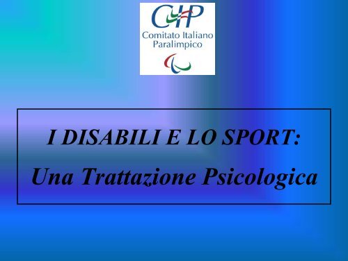 I disabili e lo sport: una trattazione psicologica (formato PDF)