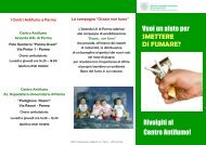 Depliant dei centri antifumo - Azienda Ospedaliera di Parma