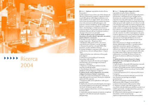 Report Annuale di attività Clinico-Scientifica e di Ricerca Sperimentale