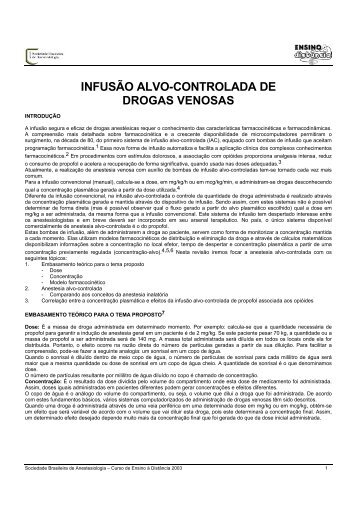infusão alvo-controlada de drogas venosas - Sociedade Brasileira ...