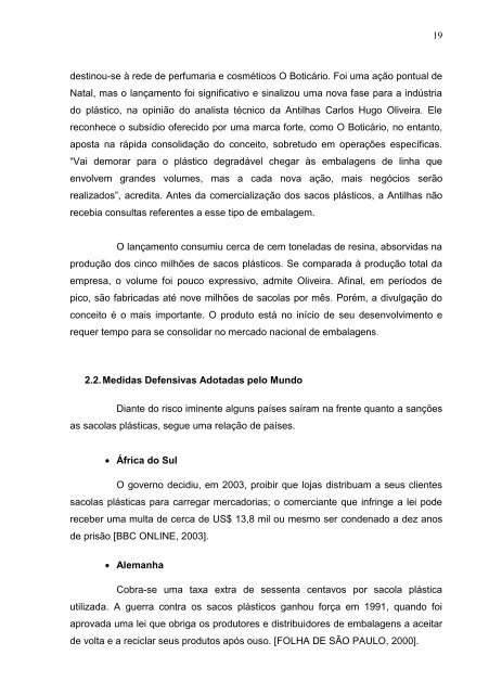 o futuro biodegradável - Faculdade de Tecnologia de Sorocaba