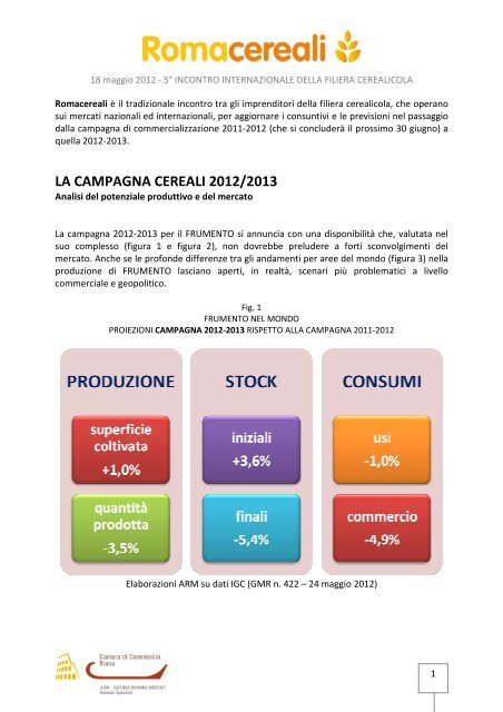 Report conclusivo di Romacereali 2012