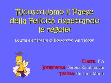 Ricostruiamo il Paese della Felicità rispettando le ... - USP di Piacenza