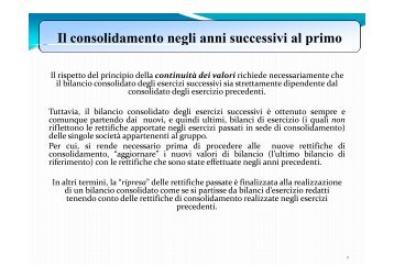 Il consolidamento negli anni successivi al primo g p - Economia