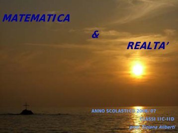 Progetto Matematica e realtà a.s. 2007 - Gatto