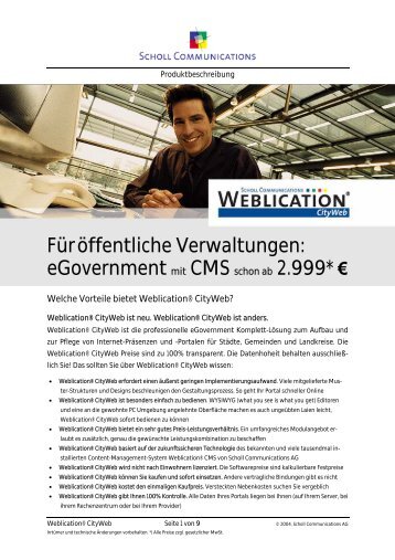 Füröffentliche Verwaltungen: eGovernment mit CMS schon ab 2.999 ...