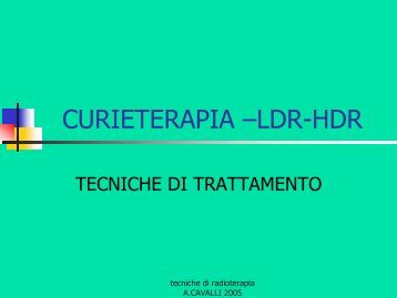 CURIETERAPIA –LDR-HDR - Etsrm