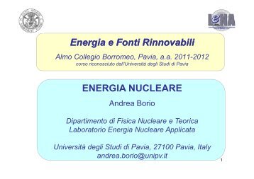 Energia Nucleare - Collegio Borromeo
