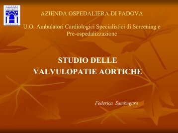 Studio delle valvulopatie aortiche - AIM Group