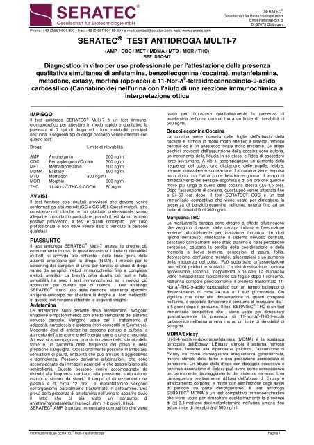 SERATEC® TEST ANTIDROGA MULTI-7