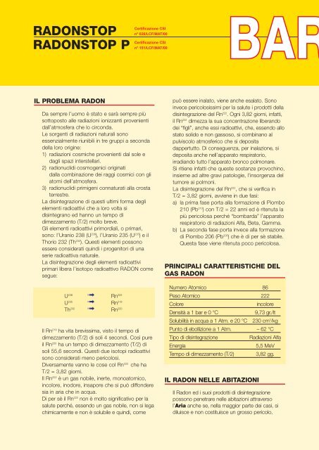 barriera al radon - Italiana Membrane