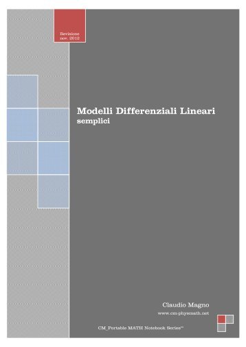 Modelli Differenziali Lineari semplici - Cm-physmath.net