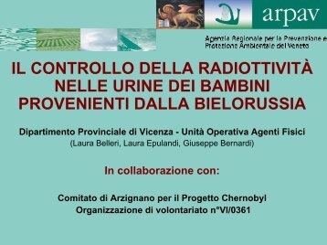 Analisi della radioattività nelle urine dei bambini bielorussi e ...