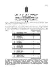 CITTA' DI VENTIMIGLIA - Comune di Ventimiglia