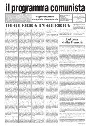 DI GUERRA IN GUERRA - Partito Comunista Internazionale