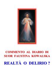 commento al diario di suor faustina kowalska realtà o delirio