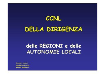 CCNL DELLA DIRIGENZA - e.Toscana