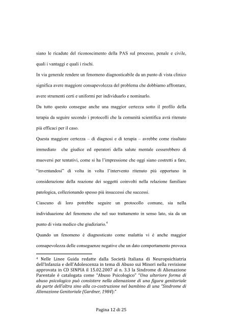 Pagina 1 di 25 Alienazione Parentale: sindrome, disturbo ... - Aiaf