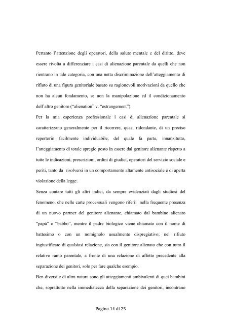 Pagina 1 di 25 Alienazione Parentale: sindrome, disturbo ... - Aiaf