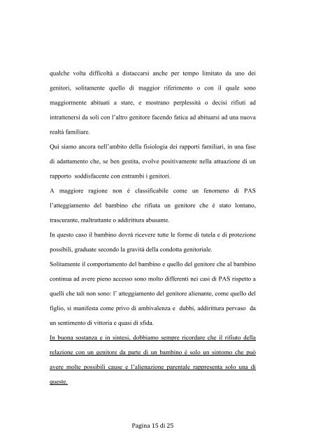 Pagina 1 di 25 Alienazione Parentale: sindrome, disturbo ... - Aiaf