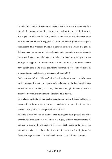 Pagina 1 di 25 Alienazione Parentale: sindrome, disturbo ... - Aiaf