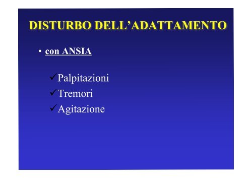 Disturbo dell'Adattamento - Psicopatologia forense