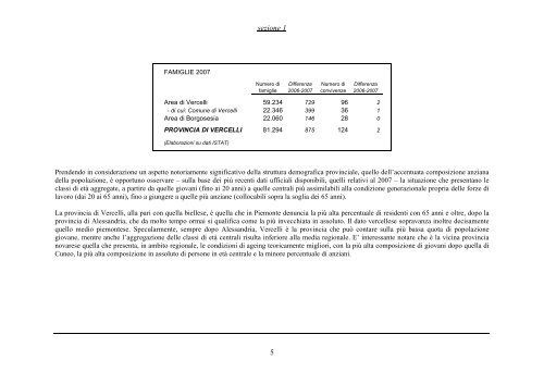 Relazione previsionale e programmatica - Provincia di Vercelli