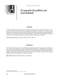 O conceito do político em Carl Schmitt - Curso de Filosofia - UFC