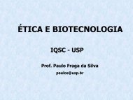 ÉTICA E BIOTECNOLOGIA - CDCC - USP