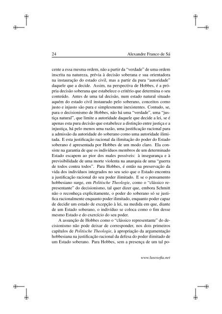 DO DECISIONISMO À TEOLOGIA POLÍTICA - LusoSofia