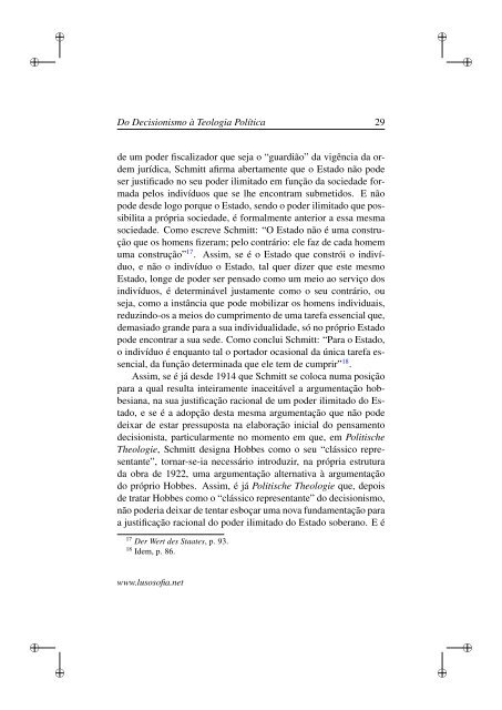 DO DECISIONISMO À TEOLOGIA POLÍTICA - LusoSofia