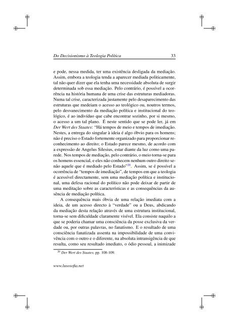 DO DECISIONISMO À TEOLOGIA POLÍTICA - LusoSofia