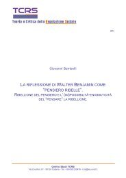 Bombelli, La riflessione di Walter Benjamin come pensiero ribelle