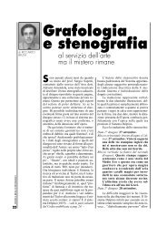 Lezioni di Grafologia - parte ottava - Fondazione Giulietti