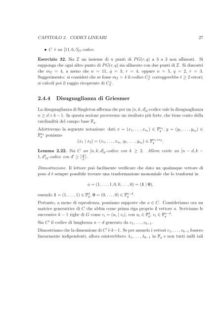 Dispense - Dipartimento di Matematica e Informatica