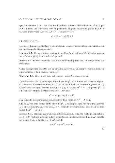 Dispense - Dipartimento di Matematica e Informatica