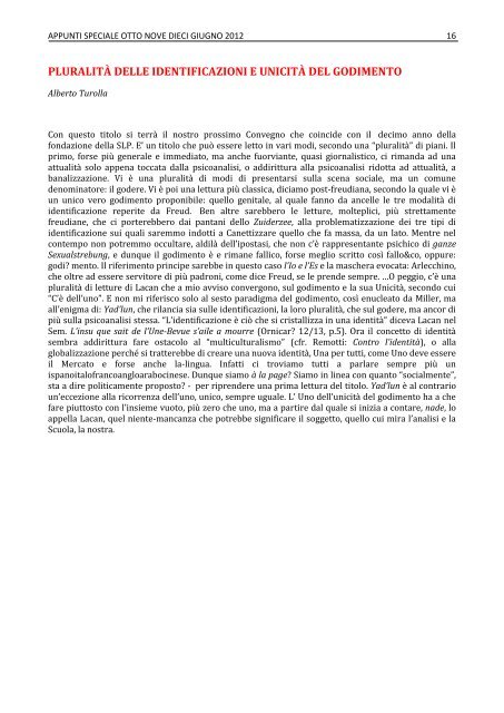 Scarica pdf - Scuola Lacaniana di psicoanalisi