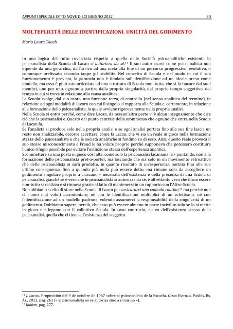 Scarica pdf - Scuola Lacaniana di psicoanalisi