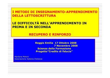 i metodi di insegnamento-apprendimento della lettoscrittura le