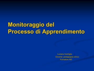 Monitoraggio del Processo di Apprendimento - Sette Martiri